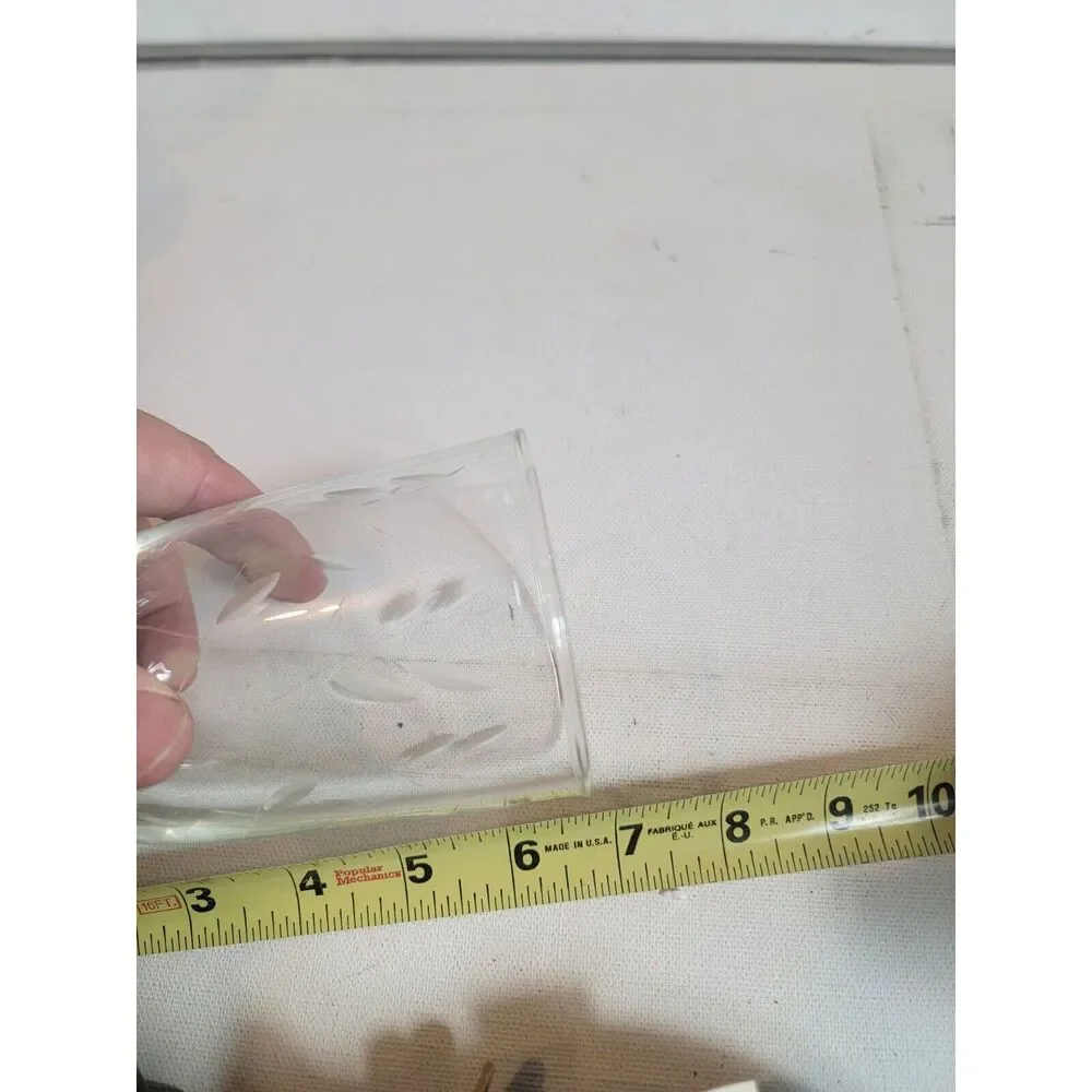 Vintage‎ Princess House Heritage Glass Crystal Footed Cup VTG Etched